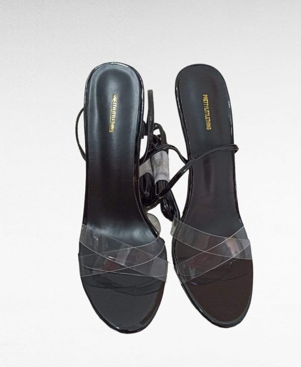 Sandale negre elegante Pretty Little Thing
