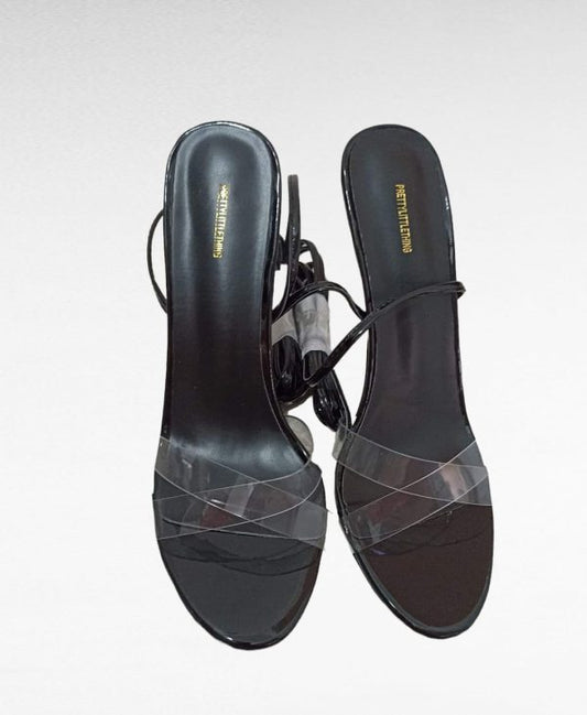 Sandale negre elegante Pretty Little Thing